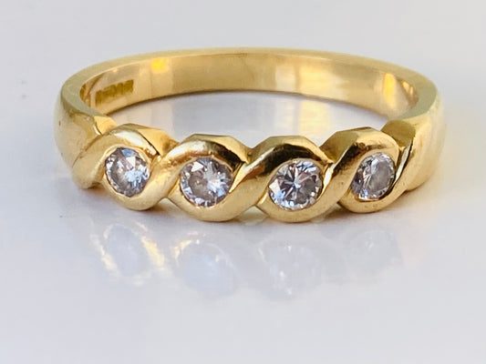 18ct Gold Four-Stone Diamond Ring