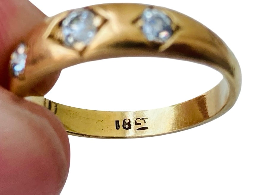 Antique 18ct Gold Diamond Ring