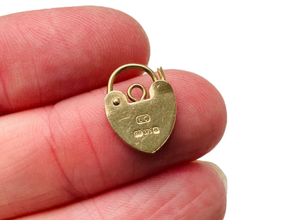 9ct Gold Heart Padlock Clasp