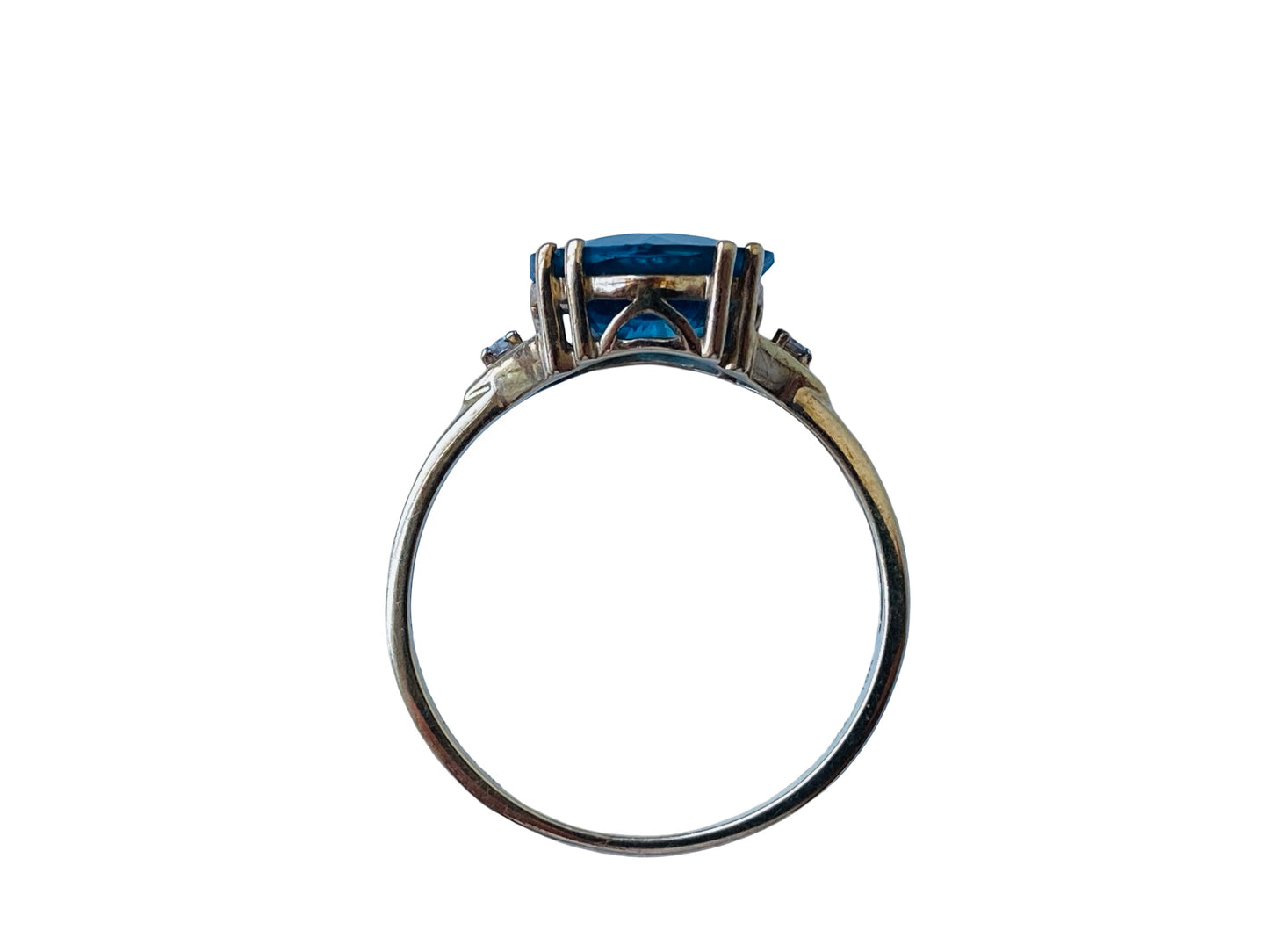 9ct Gold Topaz Lehrer Ring