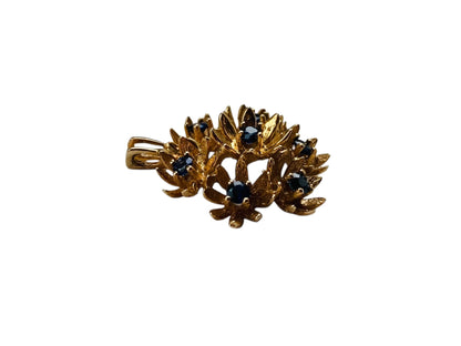 Vintage 14ct Gold Sapphire Pendant