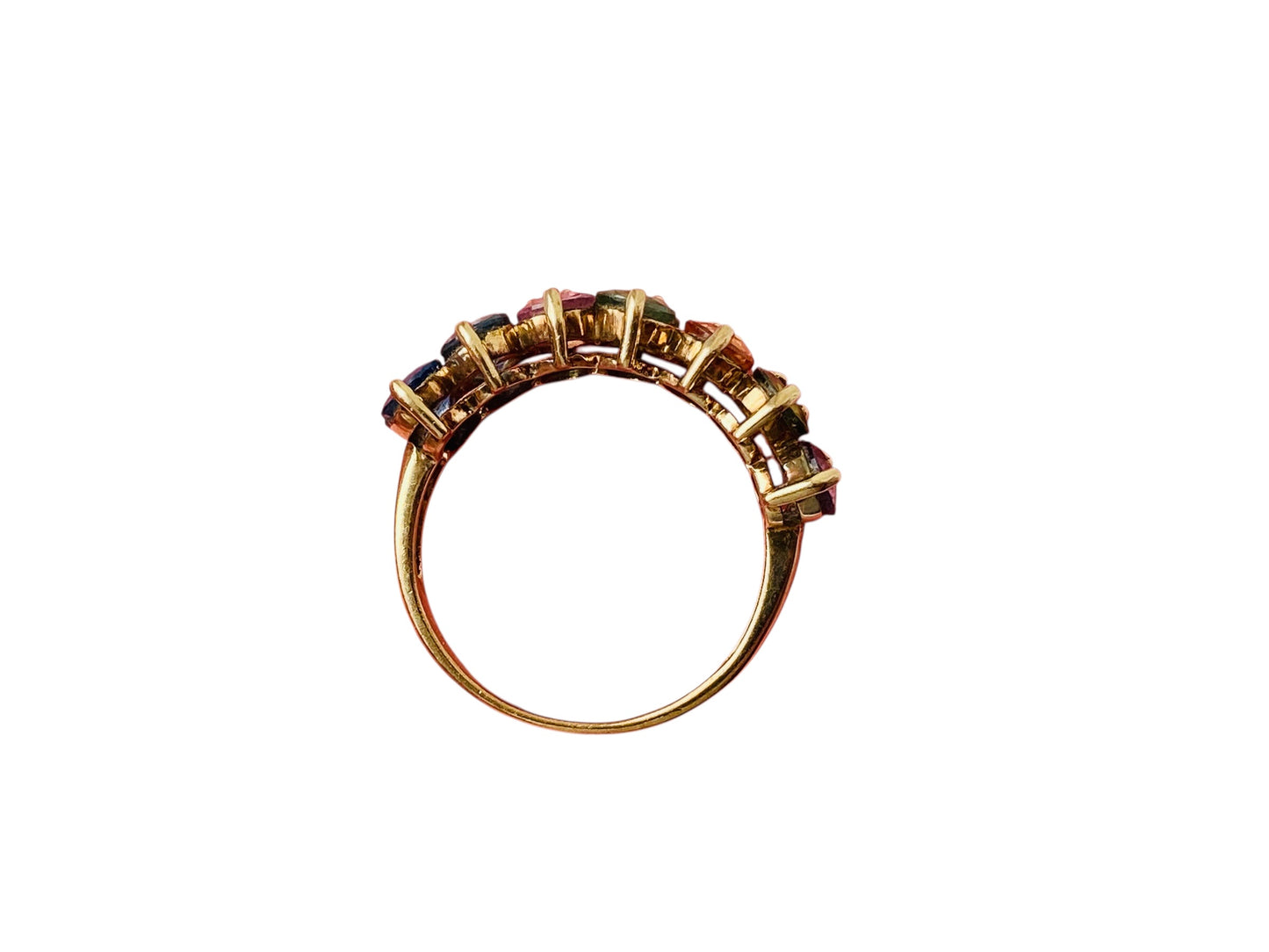 9ct Gold Multi-Coloured Sapphire Ring