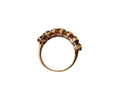 9ct Gold Multi-Coloured Sapphire Ring
