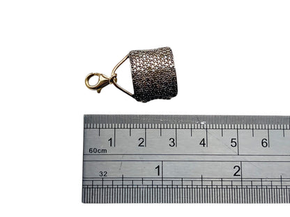 9ct Gold Diamond Handbag Clasp Pendant