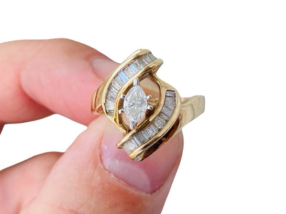 10ct Gold Diamond Ring