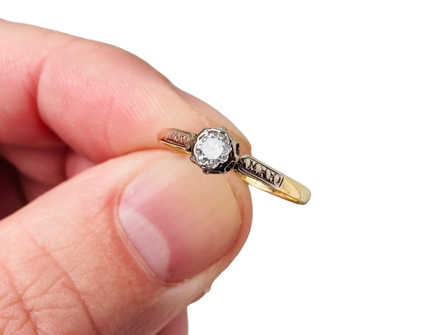 Antique 18ct Gold Diamond Ring