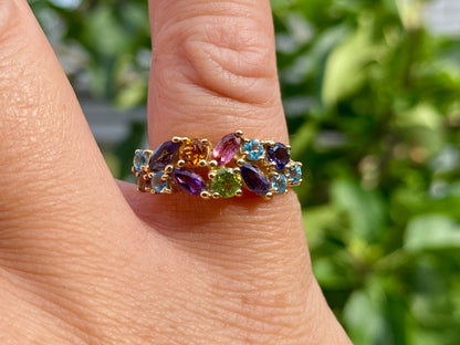 9ct Gold Multi-Gemstone Ring