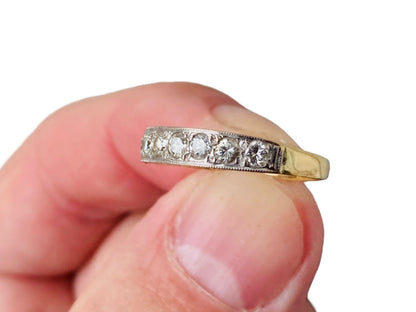 Vintage 18ct Gold Nine-Stone Diamond Ring