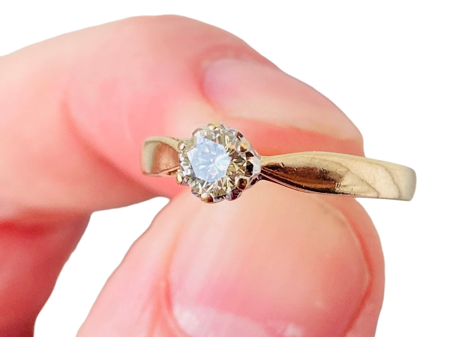 9ct Gold Diamond 0.25ct Solitaire Ring