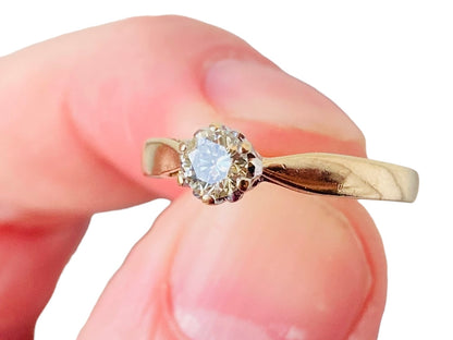 9ct Gold Diamond 0.25ct Solitaire Ring