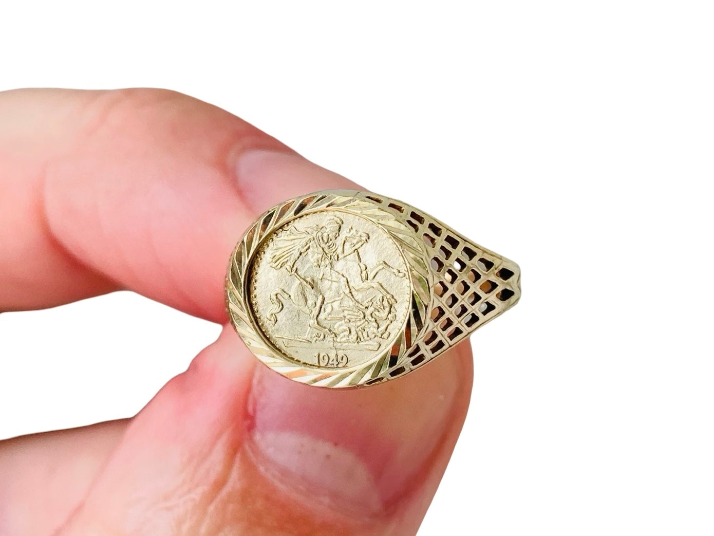 9ct Gold Coin Ring