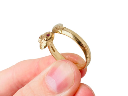 Vintage 9ct Gold Snake Ring