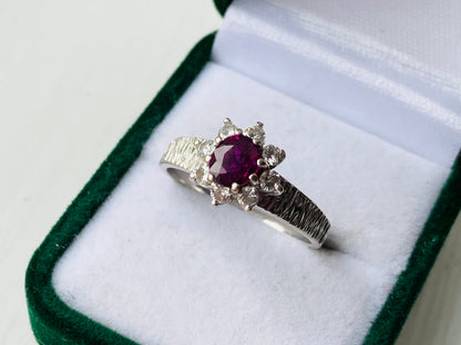 18ct Gold Ruby & Diamond Ring