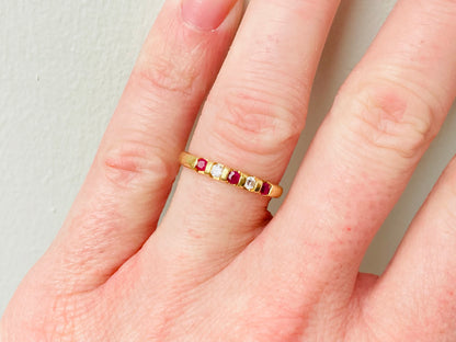 18ct Gold Ruby & Diamond Ring