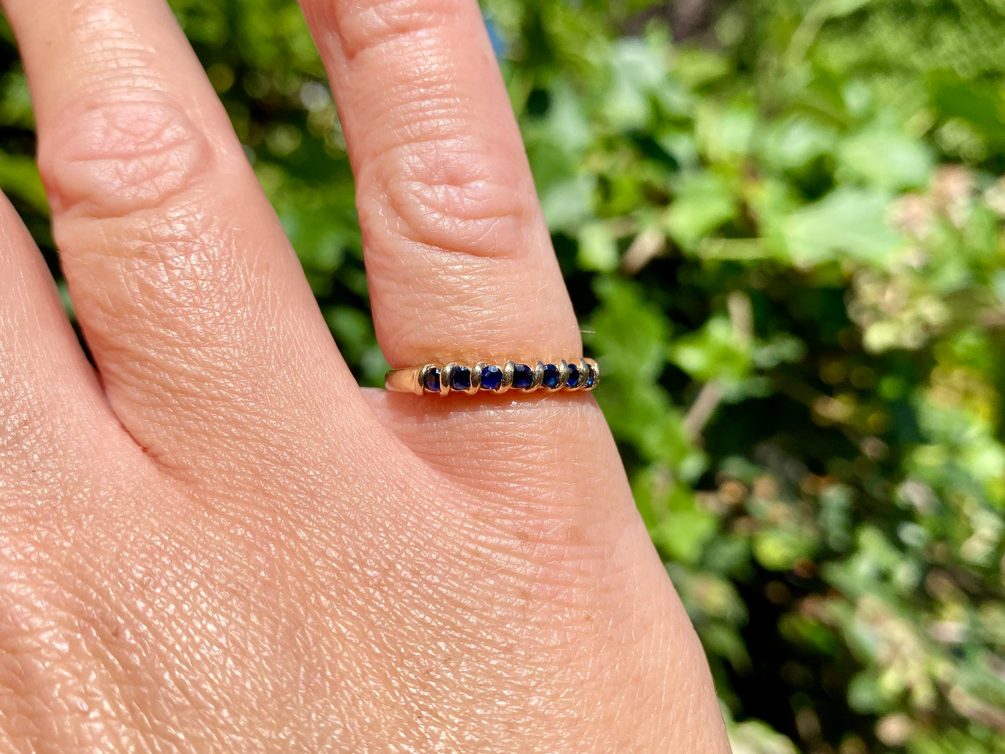 9ct Gold Sapphire Stacking Ring