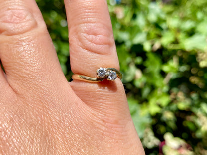 9ct Gold Toi Et Moi Diamond Ring