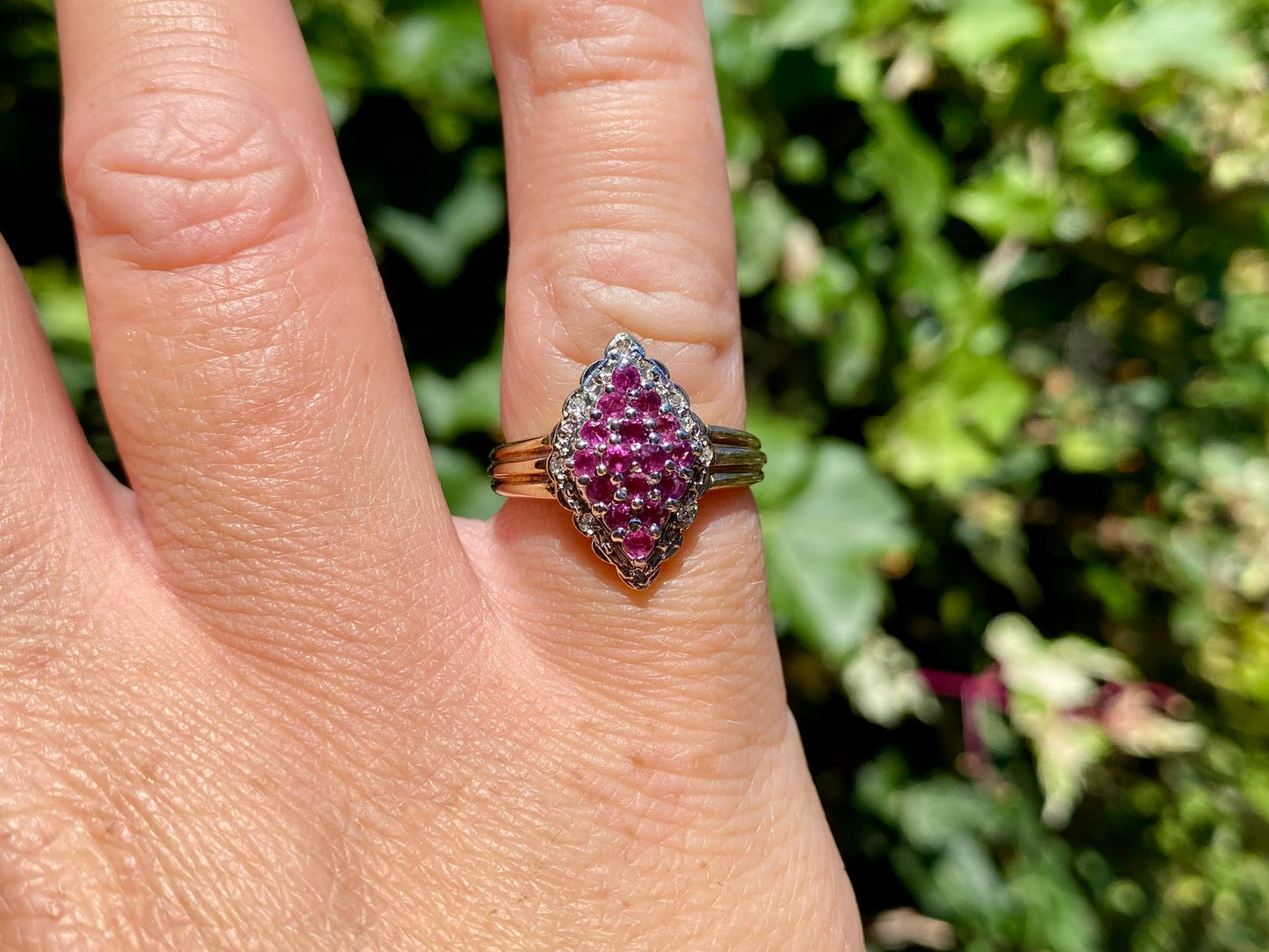 9ct Gold Ruby & Diamond Ring