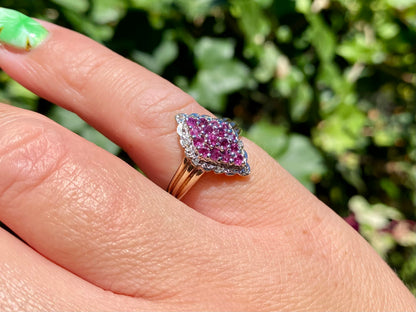 9ct Gold Ruby & Diamond Ring
