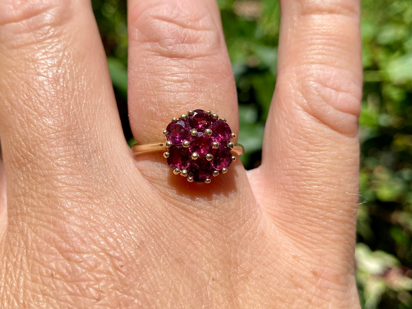 9ct Gold Rhodolite Garnet Ring