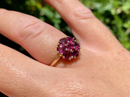 9ct Gold Rhodolite Garnet Ring