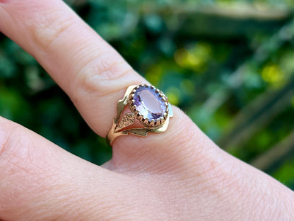 Vintage 9ct Gold Amethyst Ring