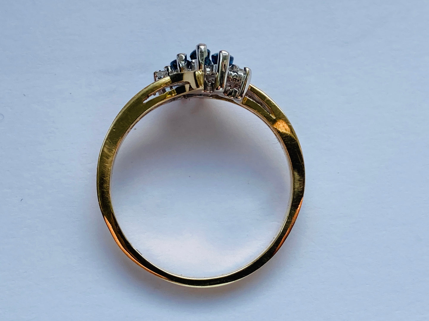 10ct Gold Sapphire & Diamond Ring