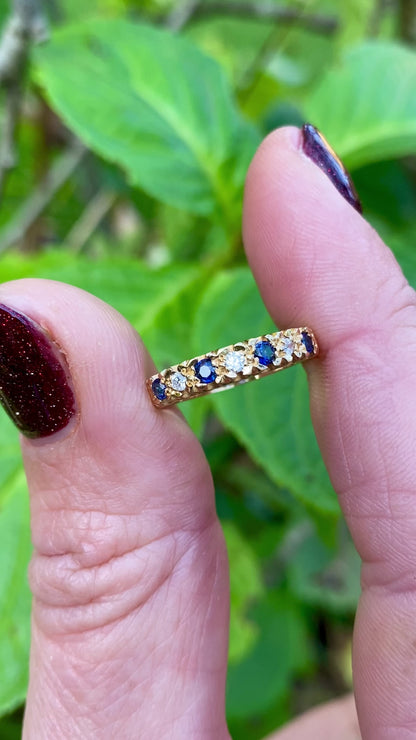 18ct Gold Sapphire & Diamond Ring