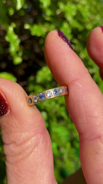 Vintage 18ct Gold Sapphire & Diamond Ring