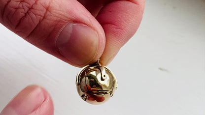 9ct Gold & Silver Opening Masonic Orb Pendant / Charm