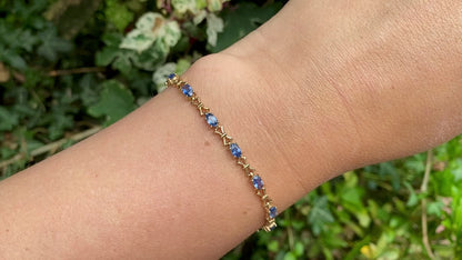 9ct Gold Sapphire Bracelet