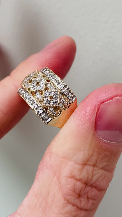 9ct Gold Diamond Band Ring