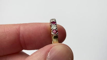 18ct Gold Ruby & Diamond Ring