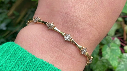 10ct Gold Diamond Bracelet