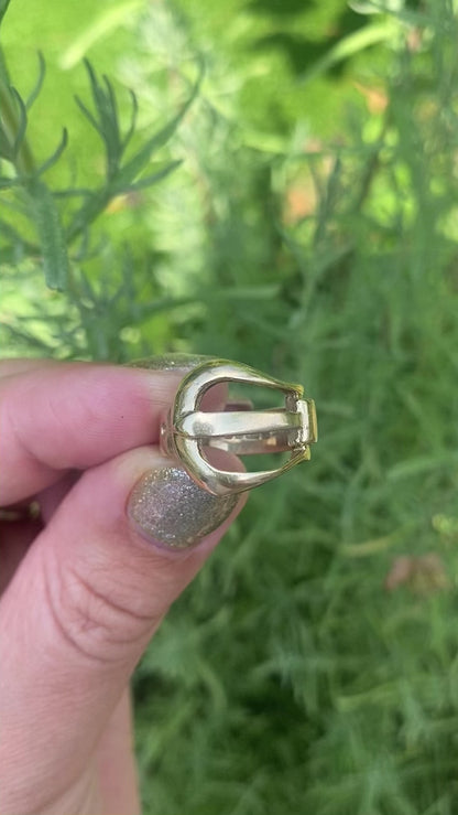 Vintage 9ct Gold Belt Buckle Ring