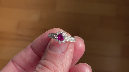 18ct Gold Ruby & Diamond Ring